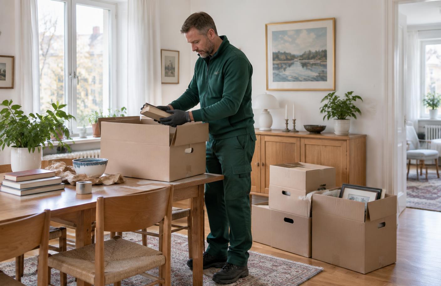 Omsorgsfull sortering vid dödsbotömning